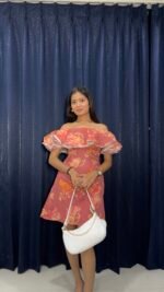 Blooming Ruffle Off-Shoulder Floral Dress - Image 3