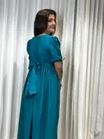 Ocean Whisper Tie-Back Dress - Image 3