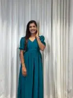 Ocean Whisper Tie-Back Dress