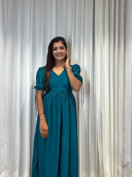 Ocean Whisper Tie-Back Dress